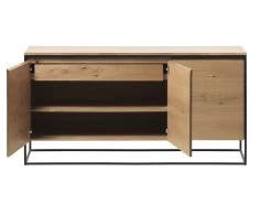 Ensemble SIMIANE Avec Meuble TV 155 Cm + Buffet 3 Portes 155 Cm + Table Basse + Bibliothèque H180 Cm Placage Chêne Massif -Velvet Magasin ensemble simiane avec meuble tv 155 cm buffet 3 portes 155 cm table basse bibliotheque h180 cm placage chene massif 6