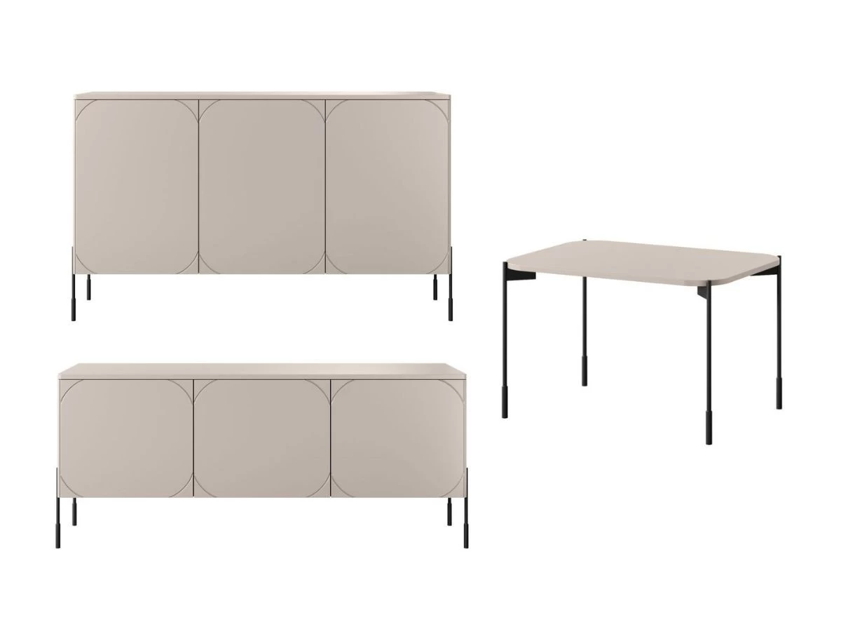 Ensemble TANYA Avec Buffet 150 Cm + Meuble TV 150 Cm + Table Basse 70 Cm 4 Ensemble TANYA Avec Buffet 150 Cm + Meuble TV 150 Cm + Table Basse 70 Cm – Image 2