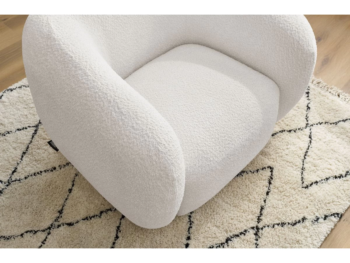 Fauteuil CELINE Tissu Bouclette 8 Fauteuil CELINE Tissu Bouclette – Image 6