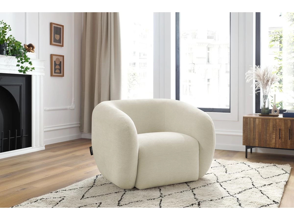 Fauteuil CELINE Tissu Lisse 4 Fauteuil CELINE Tissu Lisse – Image 2