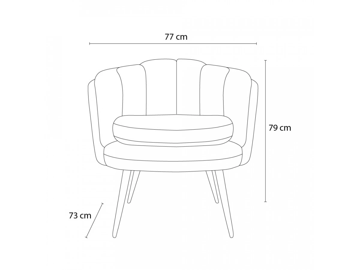 Fauteuil De Table CELIA Tissu Bouclette 9 Fauteuil De Table CELIA Tissu Bouclette – Image 7