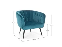 Fauteuil OSONO Tissu Velours -Velvet Magasin fauteuil osono tissu velours 7