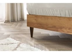 Lit 140x190 Cm CARA Avec Lattes Massives Pieds En Bois Wengé 21 Lit 140x190 Cm CARA Avec Lattes Massives Pieds En Bois Wengé -Velvet Magasin lit 140x190 cm cara avec lattes massives pieds en bois wenge 9