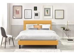 Lit 140x190 Cm CARRE Lattes Massives Pieds Carrés Bois Wengé -Velvet Magasin lit 140x190 cm carre lattes massives pieds carres bois wenge 5