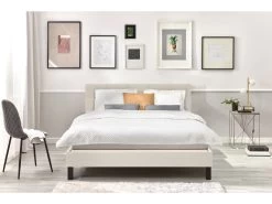 Lit 140x190 Cm CARRE Lattes Massives Pieds Carrés Bois Wengé -Velvet Magasin lit 140x190 cm carre lattes massives pieds carres bois wenge 7