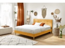 Lit 140x190 Cm RORY Avec Lattes Massives Pieds Bois Naturel 19 Lit 140x190 Cm RORY Avec Lattes Massives Pieds Bois Naturel -Velvet Magasin lit 140x190 cm rory avec lattes massives pieds bois naturel 7