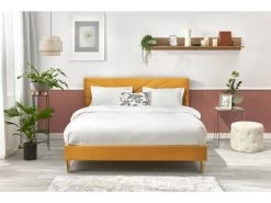 Lit 140x190 Cm VELVET Avec Lattes Massives Pieds En Bois Naturel 21 Lit 140x190 Cm VELVET Avec Lattes Massives Pieds En Bois Naturel -Velvet Magasin lit 140x190 cm velvet avec lattes massives pieds en bois naturel 9