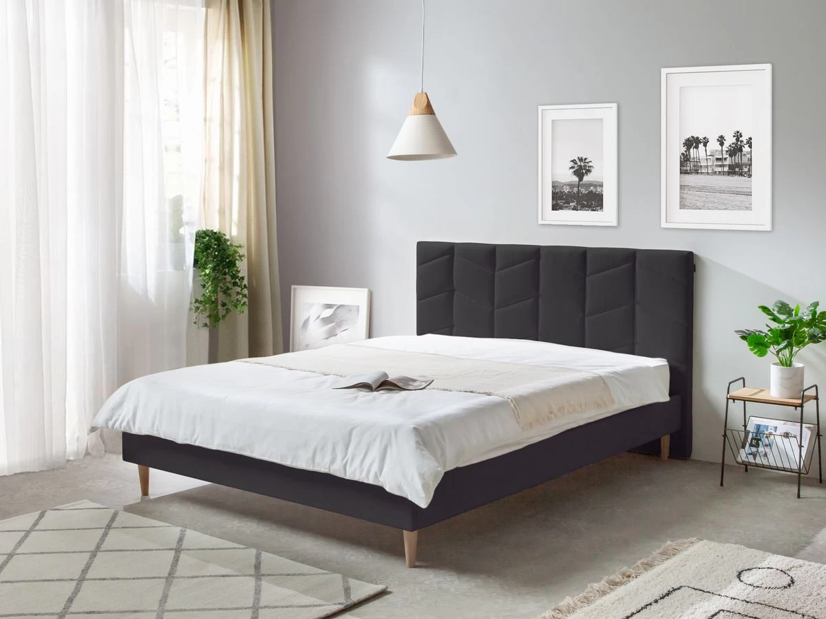 Lit 160 X 200 Cm BELLEVILLE Avec Lattes Massives 9 Lit 160 X 200 Cm BELLEVILLE Avec Lattes Massives – Image 7