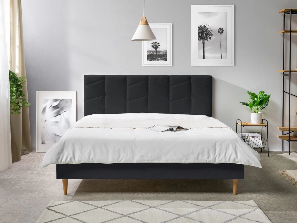 Lit 160 X 200 Cm BELLEVILLE Avec Lattes Massives 10 Lit 160 X 200 Cm BELLEVILLE Avec Lattes Massives – Image 8