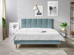 Lit 160 X 200 Cm BELLEVILLE Avec Lattes Massives 20 Lit 160 X 200 Cm BELLEVILLE Avec Lattes Massives -Velvet Magasin lit 160 x 200 cm belleville avec lattes massives 8