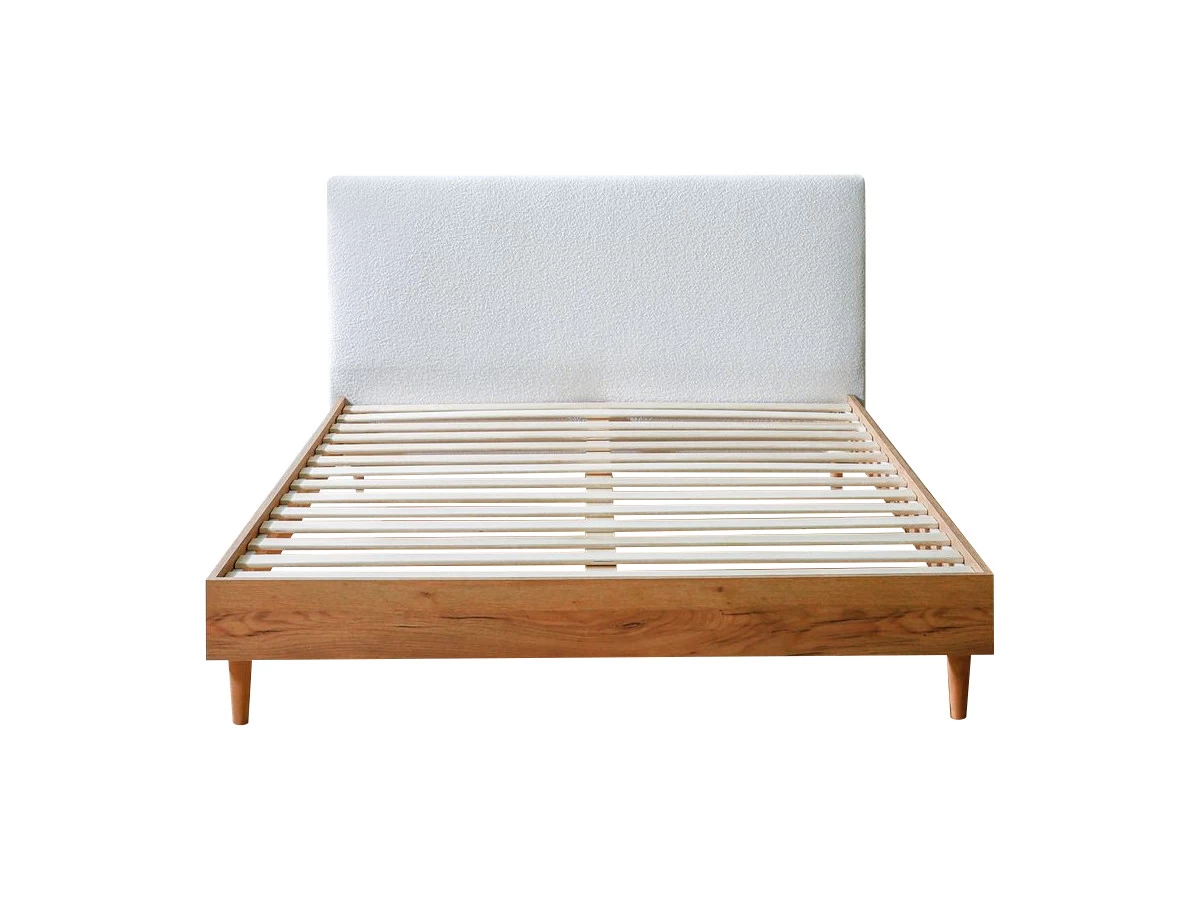 Lit 160 X 200 LOVELY Avec Lattes Massives Et Tissu Bouclette 4 Lit 160 X 200 LOVELY Avec Lattes Massives Et Tissu Bouclette – Image 2