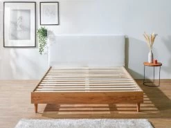 Lit 160 X 200 LOVELY Avec Lattes Massives Et Tissu Bouclette 13 Lit 160 X 200 LOVELY Avec Lattes Massives Et Tissu Bouclette -Velvet Magasin lit 160 x 200 lovely avec lattes massives et tissu bouclette 3