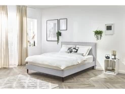 Lit 160x200 Cm SARY Avec Lattes Massives Pieds Bois Wengé 18 Lit 160x200 Cm SARY Avec Lattes Massives Pieds Bois Wengé -Velvet Magasin lit 160x200 cm sary avec lattes massives pieds bois wenge 6