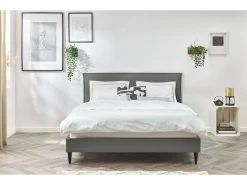 Lit 160x200 Cm SARY Avec Lattes Massives Pieds Bois Wengé 21 Lit 160x200 Cm SARY Avec Lattes Massives Pieds Bois Wengé -Velvet Magasin lit 160x200 cm sary avec lattes massives pieds bois wenge 9