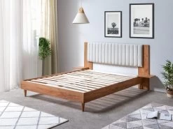 Lit 160x200 Cm SELENA Avec Pieds En Bois Naturel Et Tissu Bouclette 15 Lit 160x200 Cm SELENA Avec Pieds En Bois Naturel Et Tissu Bouclette -Velvet Magasin lit 160x200 cm selena avec pieds en bois naturel et tissu bouclette 3