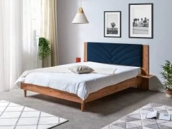 Lit 160x200 Cm TRIOMPHE Avec Lattes Massives -Velvet Magasin lit 160x200 cm triomphe avec lattes massives 3