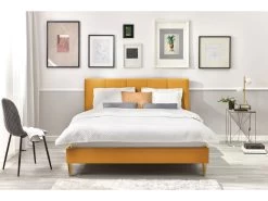 Lit 160x200 Cm VIVARA Avec Lattes Massives Pieds En Bois Naturel 19 Lit 160x200 Cm VIVARA Avec Lattes Massives Pieds En Bois Naturel -Velvet Magasin lit 160x200 cm vivara avec lattes massives pieds en bois naturel 7