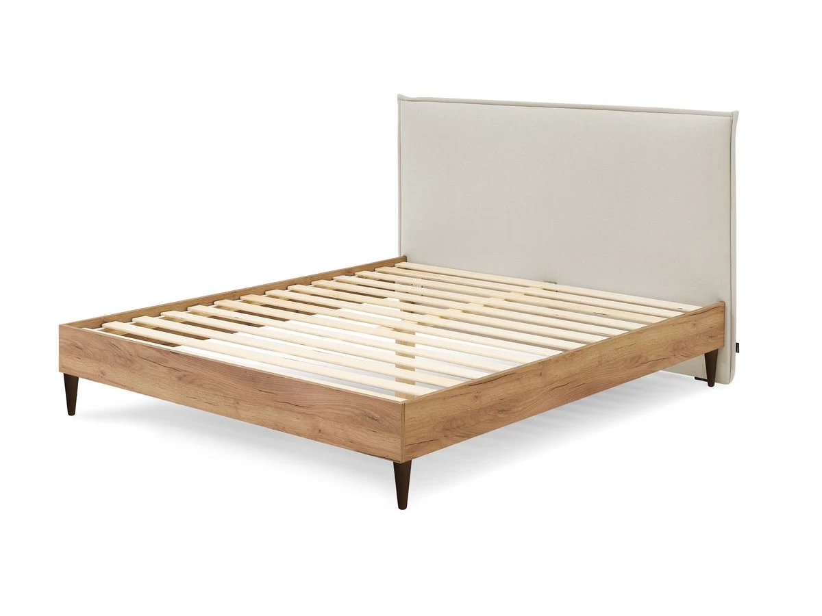 Lit 180x200 Cm CARA Avec Lattes Massives Pieds En Bois Wengé 3 Lit 180x200 Cm CARA Avec Lattes Massives Pieds En Bois Wengé