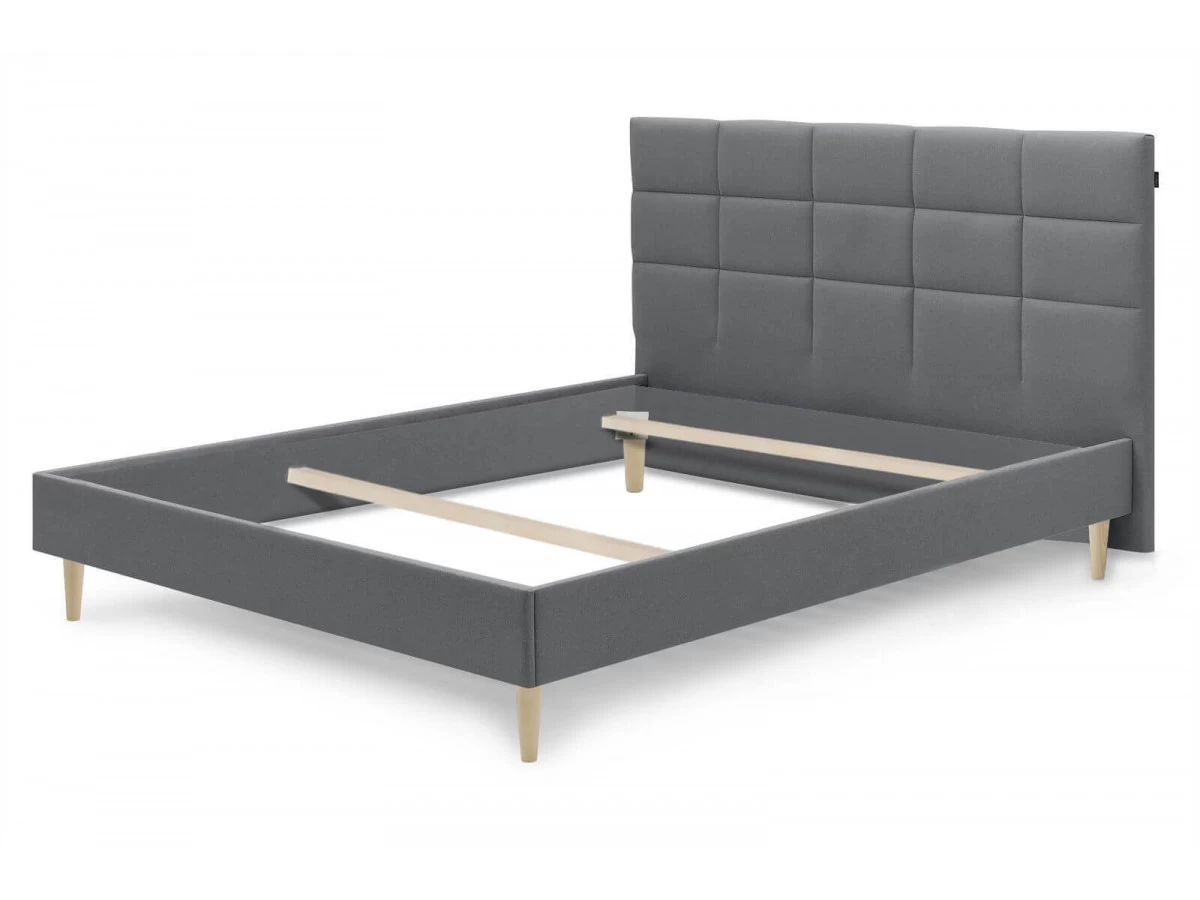 Lit 180x200 Cm CARRE Pieds Bois Naturel Sans Lattes 4 Lit 180x200 Cm CARRE Pieds Bois Naturel Sans Lattes – Image 2