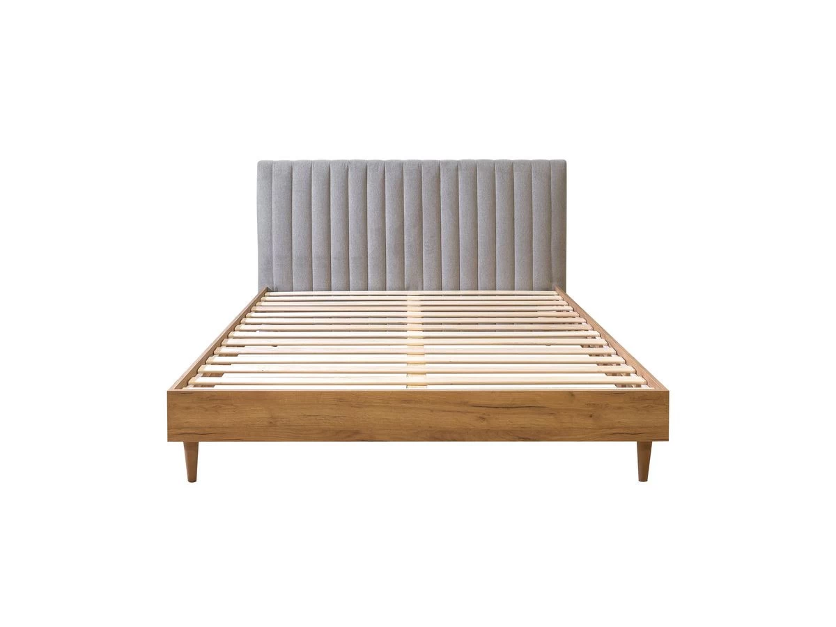 Lit 180x200 Cm OCEANE Avec Lattes Massives Tissu Texturé 3 Lit 180x200 Cm OCEANE Avec Lattes Massives Tissu Texturé