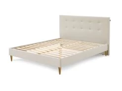 Velvet Magasin 44 Lit 180x200 Cm RORY Avec Lattes Massives Pieds Bois Naturel