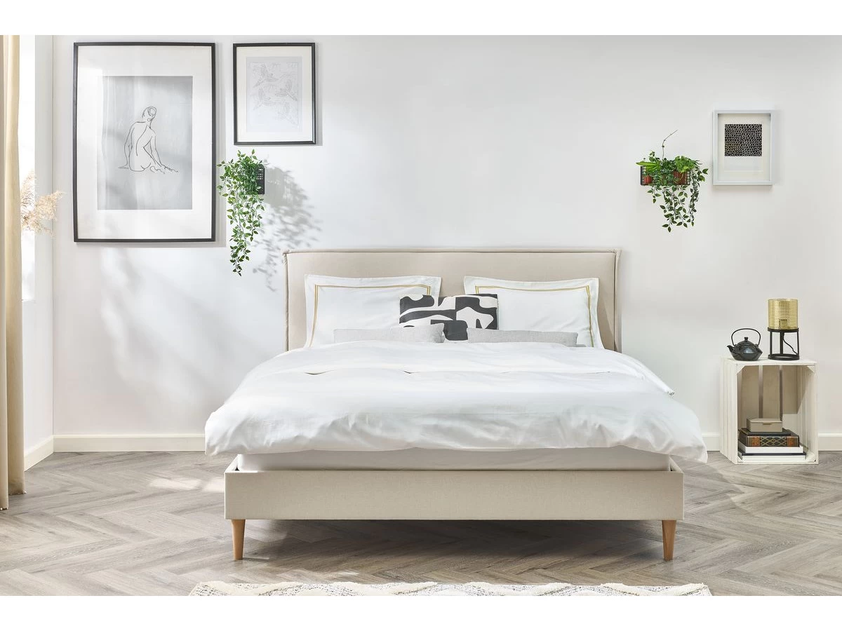 Lit 180x200 Cm SARY Avec Lattes Massives Pieds Bois Naturel 12 Lit 180x200 Cm SARY Avec Lattes Massives Pieds Bois Naturel – Image 10