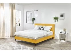 Lit 180x200 Cm SARY Avec Lattes Massives Pieds Bois Wengé 19 Lit 180x200 Cm SARY Avec Lattes Massives Pieds Bois Wengé -Velvet Magasin lit 180x200 cm sary avec lattes massives pieds bois wenge 7