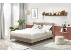 Lit 180x200 Cm VELVET Avec Lattes Massives Pieds En Bois Wengé -Velvet Magasin lit 180x200 cm velvet avec lattes massives pieds en bois wenge 6