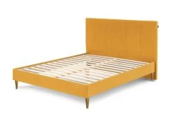 Lit 180x200 Cm VIVARA Avec Lattes Massives Pieds En Bois Naturel