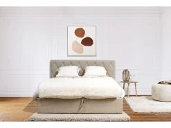 Lit Coffre COLETTE Tissu Texturé Avec Lin 13 Lit Coffre COLETTE Tissu Texturé Avec Lin -Velvet Magasin lit coffre colette tissu texture avec lin 2