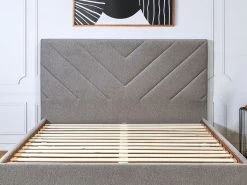 Lit ROMANE Avec Lattes Massives Tissu Texturé 16 Lit ROMANE Avec Lattes Massives Tissu Texturé -Velvet Magasin lit romane avec lattes massives tissu texture 4