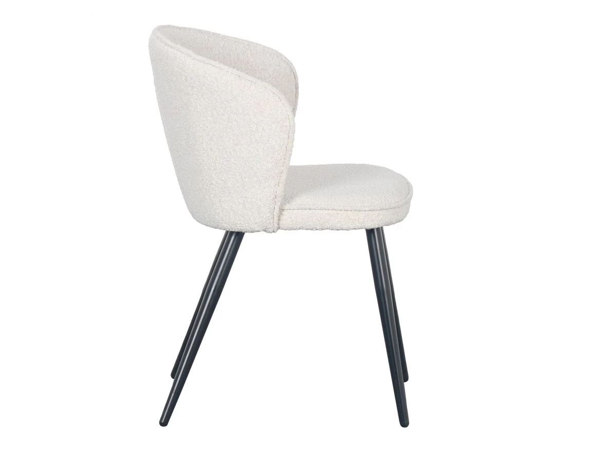 Lot De 2 Chaises ALICIA Tissu Bouclette 4 Lot De 2 Chaises ALICIA Tissu Bouclette – Image 2