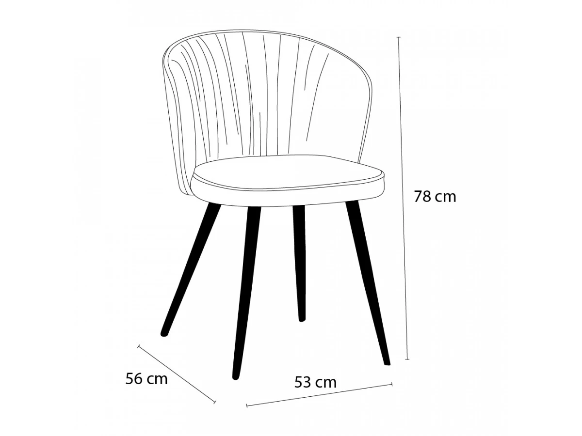 Lot De 2 Chaises ALICIA Tissu Velours 12 Lot De 2 Chaises ALICIA Tissu Velours – Image 10