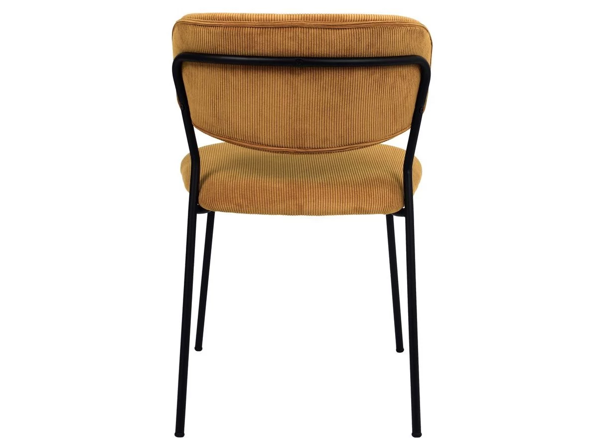 Lot De 2 Chaises ANDREA Velours Côtelé Et Pieds Noirs 11 Lot De 2 Chaises ANDREA Velours Côtelé Et Pieds Noirs – Image 9