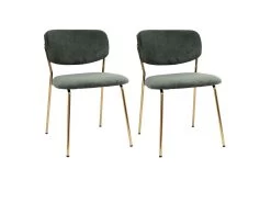 Lot De 2 Chaises ANDREA Velours Côtelé Et Pieds Or 13 Lot De 2 Chaises ANDREA Velours Côtelé Et Pieds Or -Velvet Magasin lot de 2 chaises andrea velours cotele et pieds or 1
