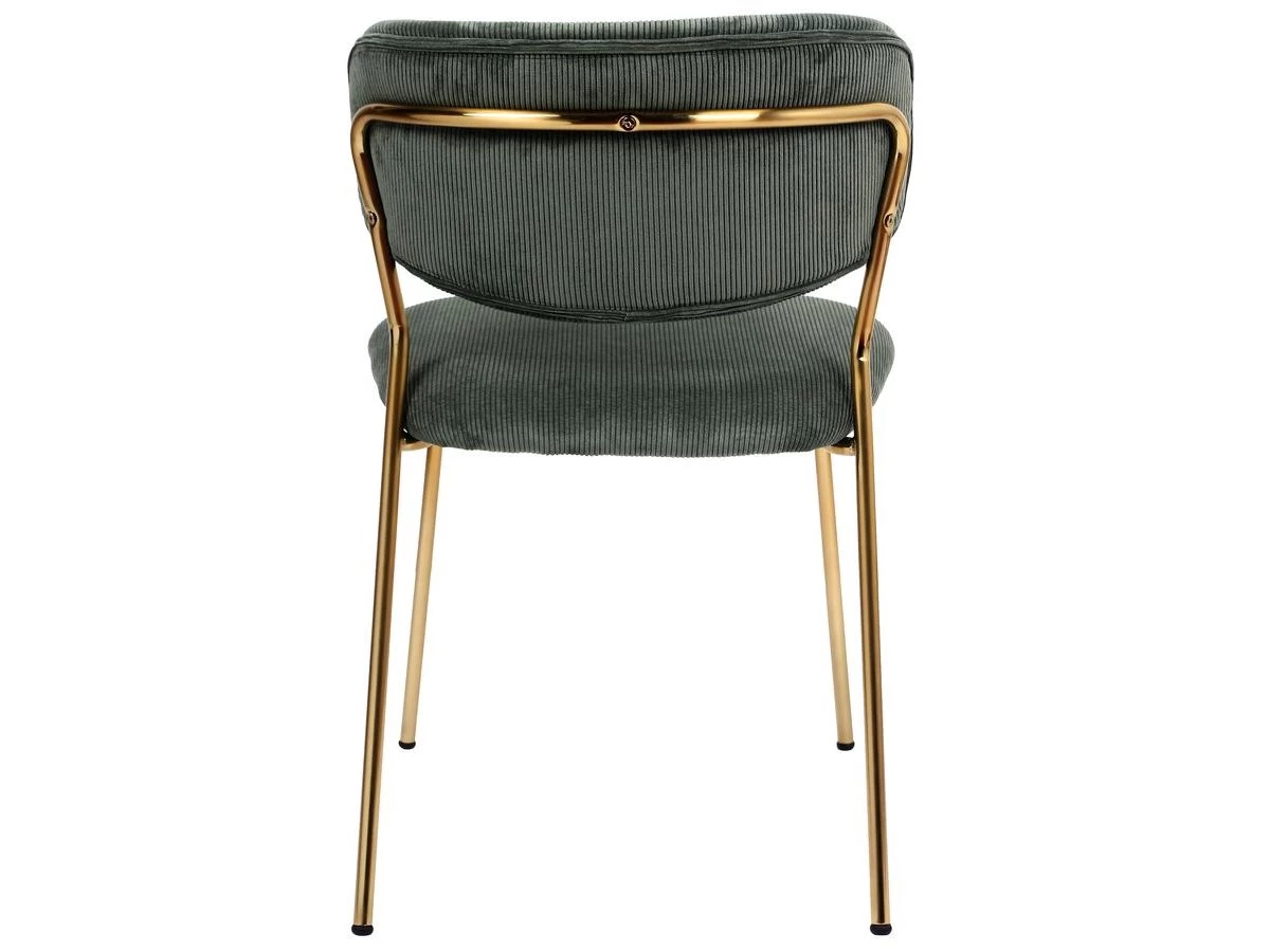 Lot De 2 Chaises ANDREA Velours Côtelé Et Pieds Or 9 Lot De 2 Chaises ANDREA Velours Côtelé Et Pieds Or – Image 7