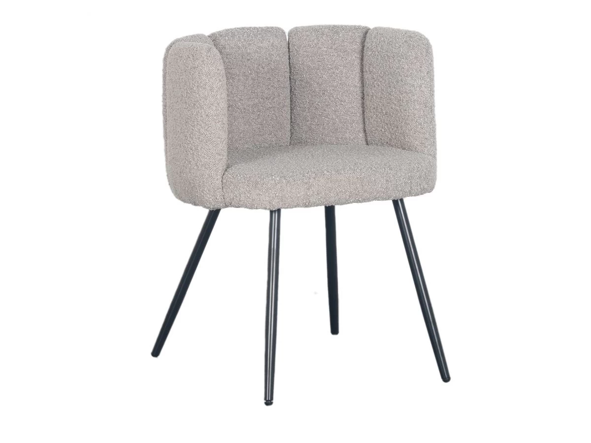 Lot De 2 Chaises CELIA Tissu Bouclette 3 Lot De 2 Chaises CELIA Tissu Bouclette