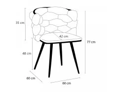 Chloé Lot De 2 Chaises CHLOE Tissu Velours -Velvet Magasin lot de 2 chaises chloe tissu velours 6