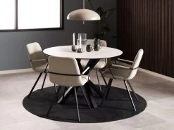 Lot De 2 Chaises CLARA Tissu Texturé -Velvet Magasin lot de 2 chaises clara tissu texture 7