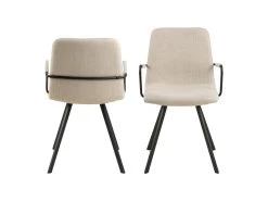 Lot De 2 Chaises CLARA Tissu Texturé -Velvet Magasin lot de 2 chaises clara tissu texture 8