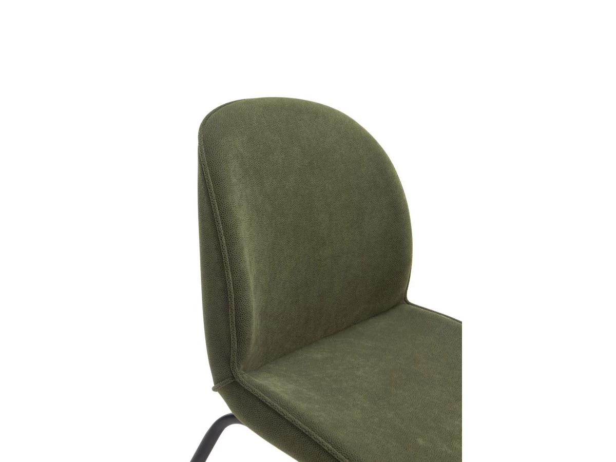 Lot De 2 Chaises EVA Tissu Velours Et Pieds Noirs 7 Lot De 2 Chaises EVA Tissu Velours Et Pieds Noirs – Image 5