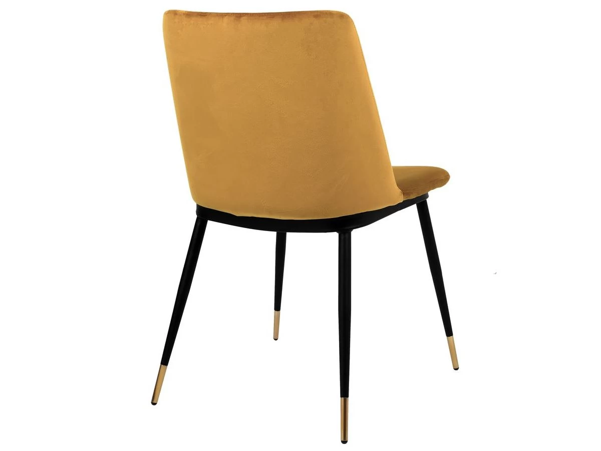 Lot De 2 Chaises FABIEN Tissu Velours Et Pieds Or 8 Lot De 2 Chaises FABIEN Tissu Velours Et Pieds Or – Image 6