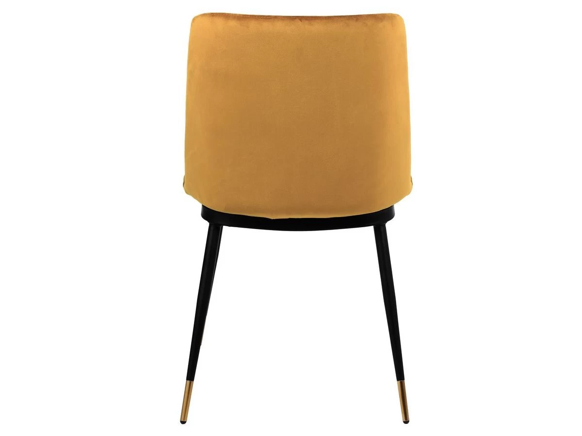 Lot De 2 Chaises FABIEN Tissu Velours Et Pieds Or 9 Lot De 2 Chaises FABIEN Tissu Velours Et Pieds Or – Image 7