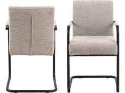 Lot De 2 Chaises ROBIN Tissu Texturé -Velvet Magasin lot de 2 chaises robin tissu texture 2