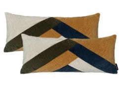 Lot De 2 Coussins Patchwork Réversible 70 X 30 Cm ORA -Velvet Magasin lot de 2 coussins patchwork reversible 70 x 30 cm ora 4