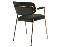 Lot De 2 Fauteuils De Table ANDREA Velours Côtelé Et Pieds Or -Velvet Magasin lot de 2 fauteuils de table andrea velours cotele et pieds or 5