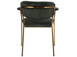 Lot De 2 Fauteuils De Table ANDREA Velours Côtelé Et Pieds Or -Velvet Magasin lot de 2 fauteuils de table andrea velours cotele et pieds or 6