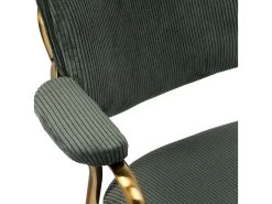 Lot De 2 Fauteuils De Table ANDREA Velours Côtelé Et Pieds Or -Velvet Magasin lot de 2 fauteuils de table andrea velours cotele et pieds or 8