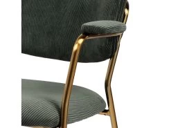 Lot De 2 Fauteuils De Table ANDREA Velours Côtelé Et Pieds Or -Velvet Magasin lot de 2 fauteuils de table andrea velours cotele et pieds or 9