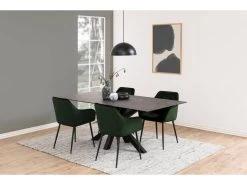 Lot De 2 Fauteuils De Table BEA Velours -Velvet Magasin lot de 2 fauteuils de table bea velours 9